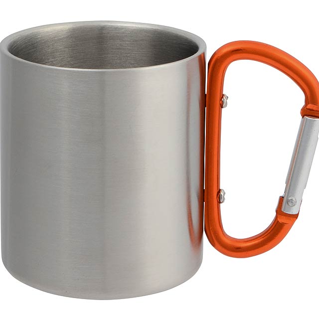 Stainless steel mug HIKING DAY - silver