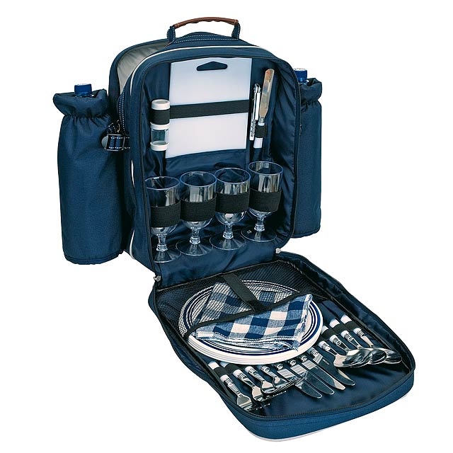 Picnic backpack HYDE PARK for 4 persons - blue
