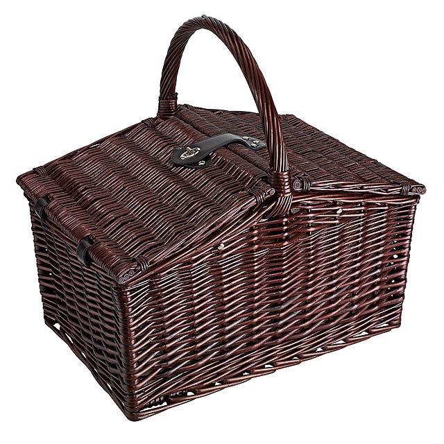 Wicker picnic basket RICHMOND PARK - brown