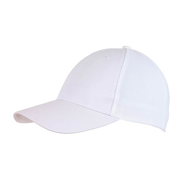 6 panel cap PITCHER - white