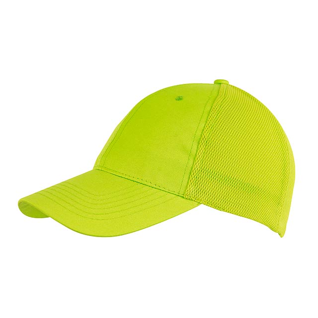 6 panel cap PITCHER - lime