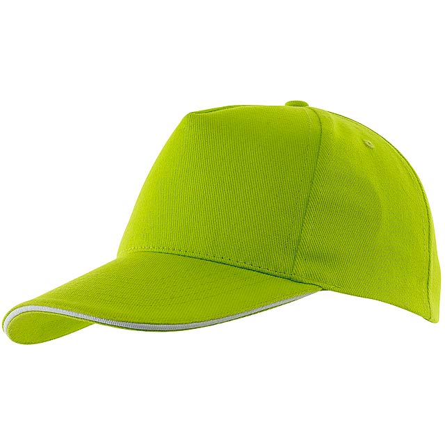 5 panel sandwich cap WALK - lime