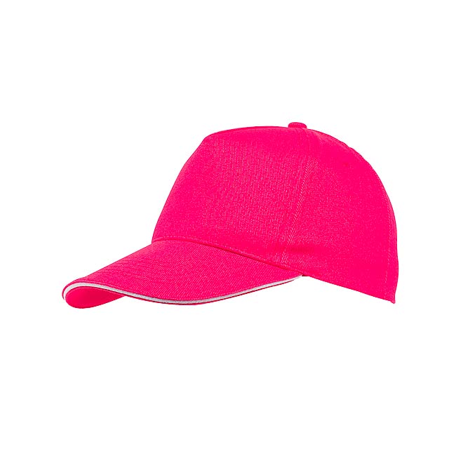 5 panel sandwich cap WALK - pink