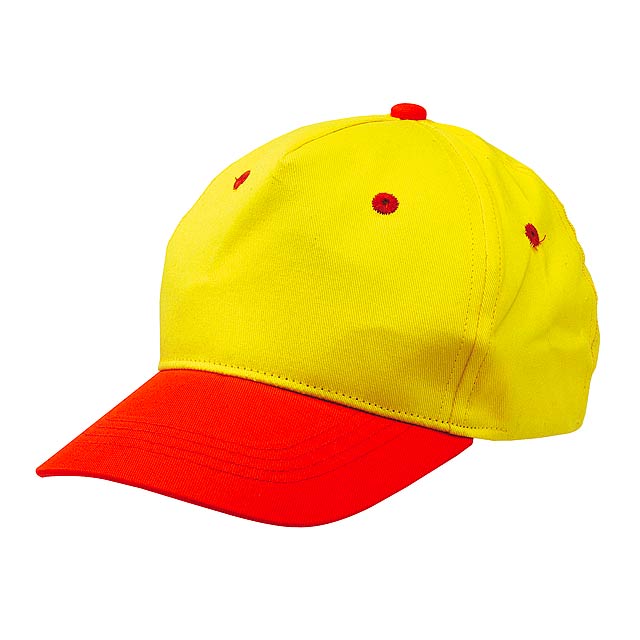 5 panel cap for children CALIMERO - yellow