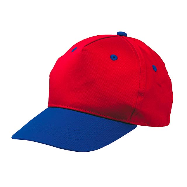 5 panel cap for children CALIMERO - red