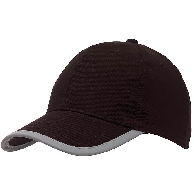 6 panel cap DETECTION - black