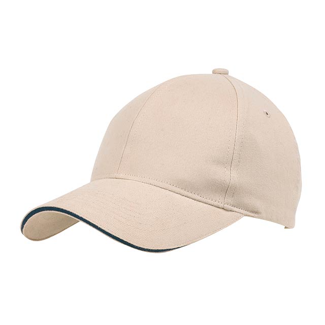 6-Panel-Sandwich-Cap LIBERTY - Beige