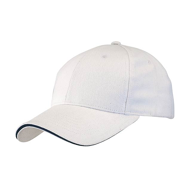 6-Panel-Sandwich-Cap LIBERTY - Weiß 