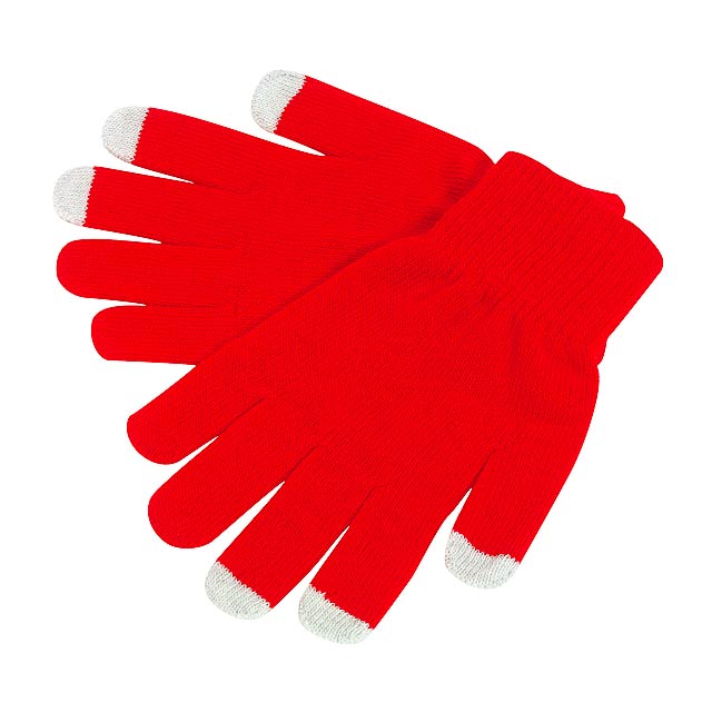 Dotykové rukavice OPERATE - červená