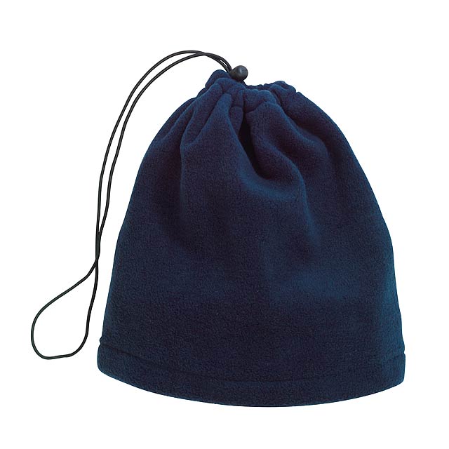 Fleece šátek-klobouk VARIOUS - modrá