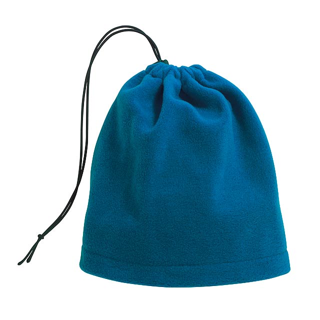 Fleece šátek-klobouk VARIOUS - petrolejová