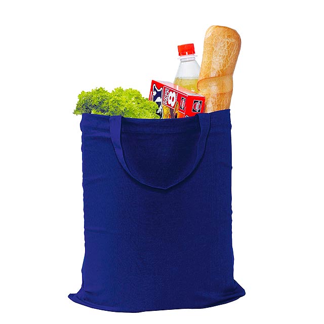 Cotton bag PURE with short handles - blue