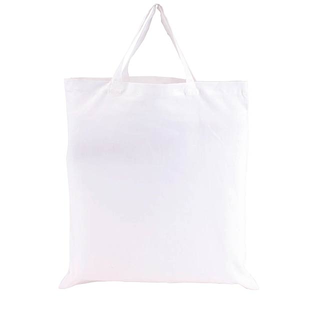 Bavlněná taška PURE s krátkými uchy - biela