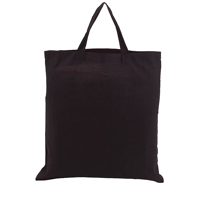 Bavlněná taška PURE s krátkými uchy - černá