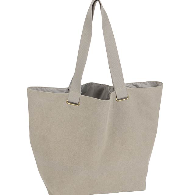 Beach bag  Korsika  cotton, grey - beige