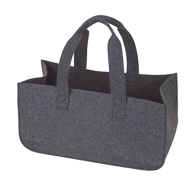 Felt firewood bag HOMY - grey