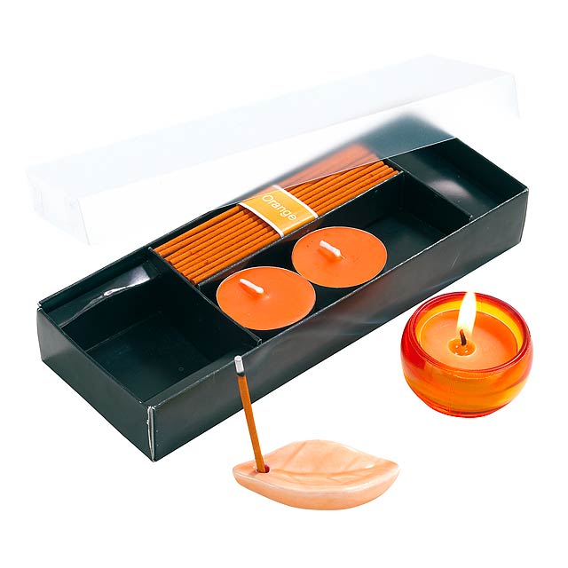 Candle set ATMOSPHERE - orange