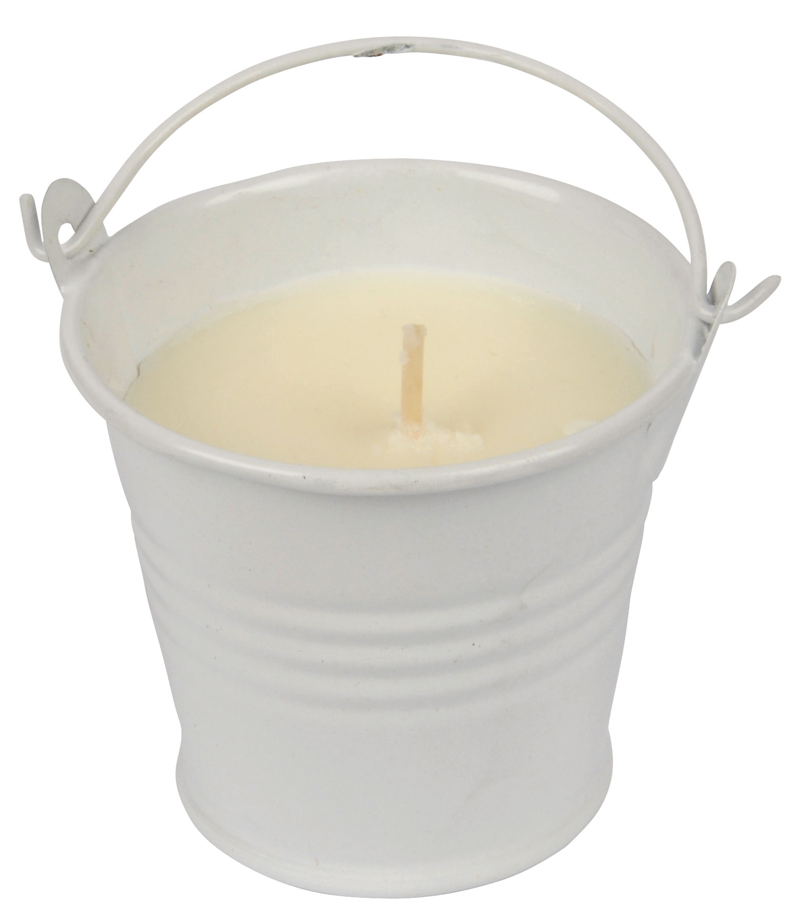 Candle in a bucket CLAM - white