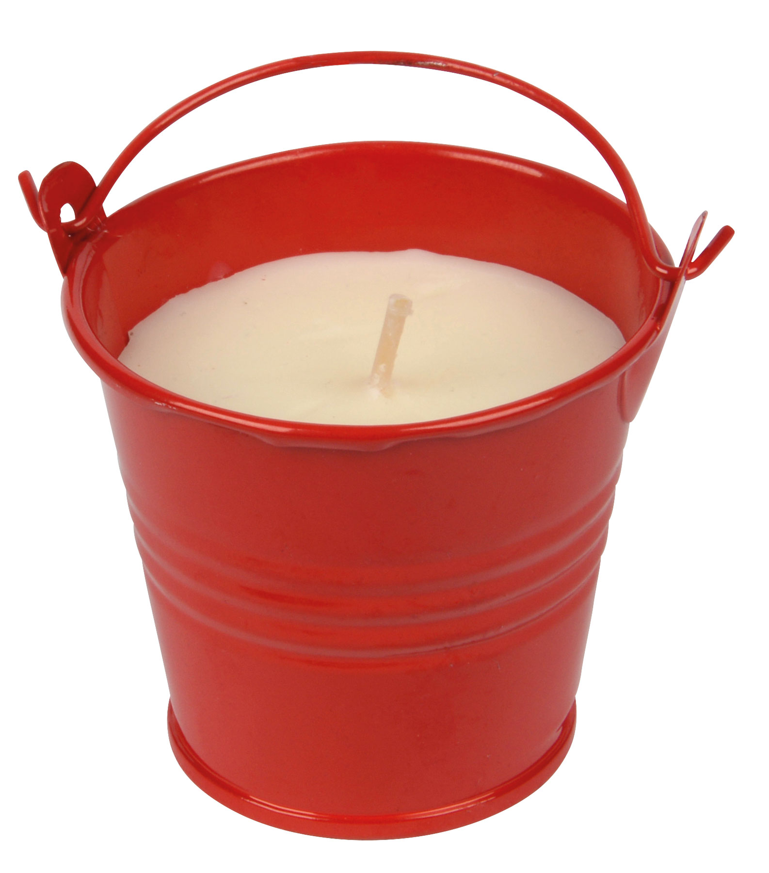 Candle in a bucket CLAM - red
