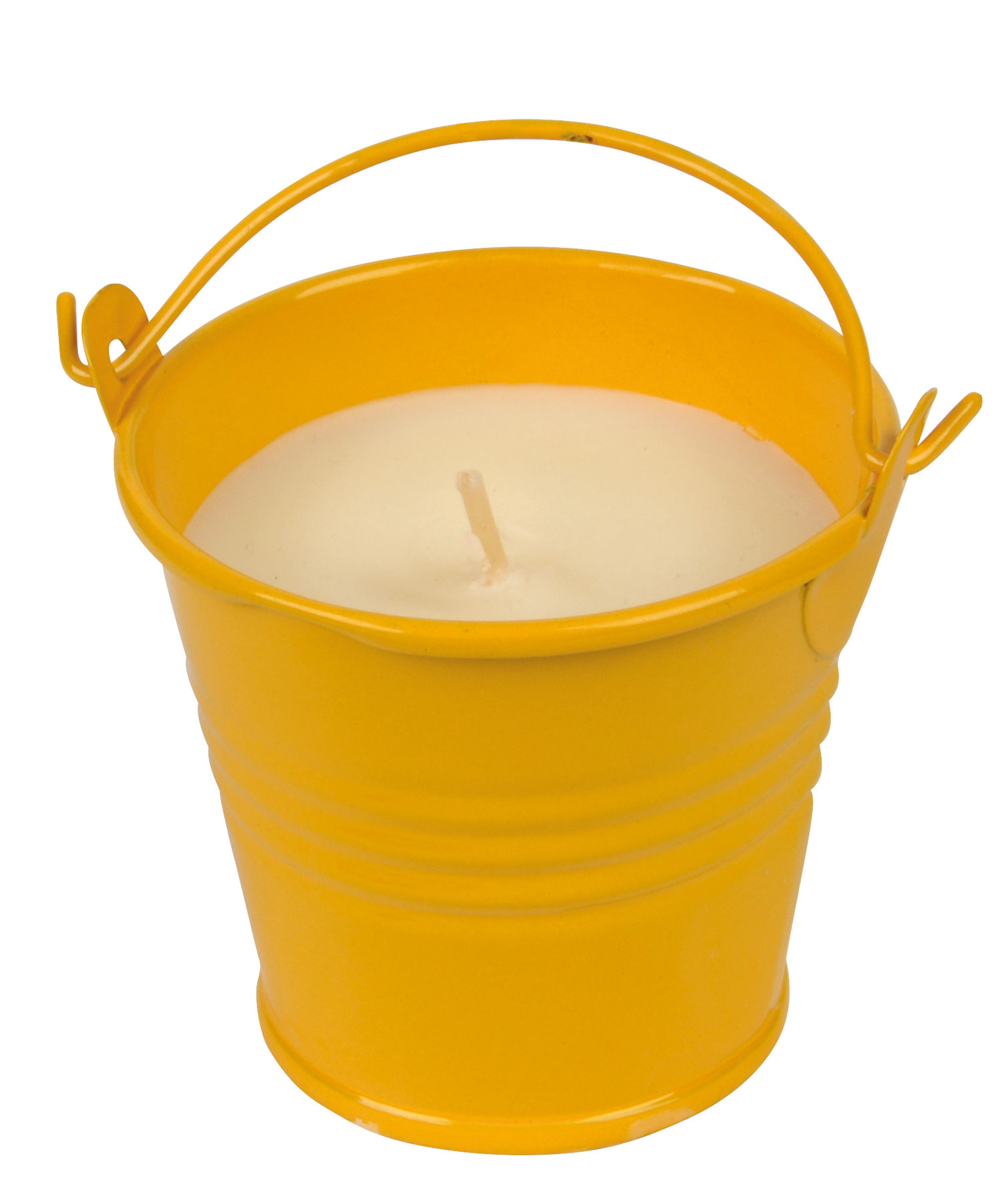 Svíčka v kbelíku CLAM - žlutá