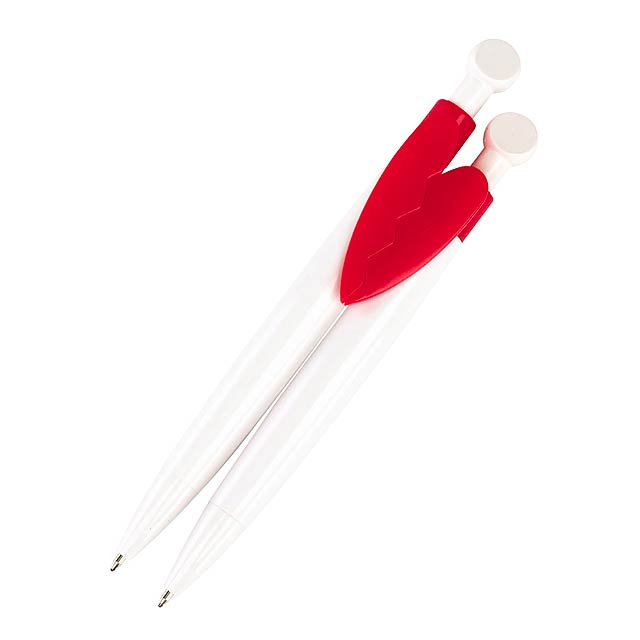 Ballpoint pen set VALENTINE - red