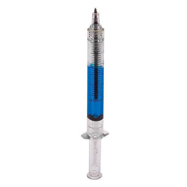 Transparent ballpoint pen INJECTION - blue