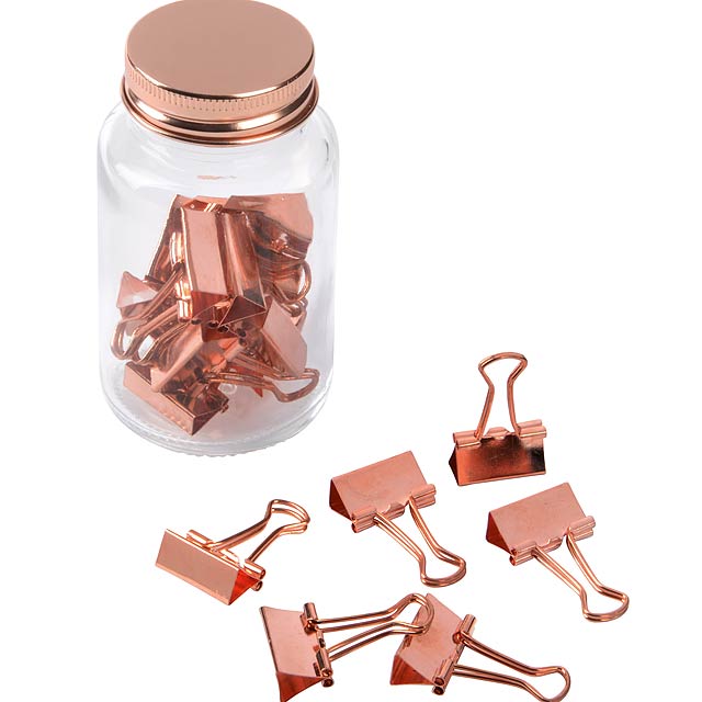 Binder-Clip in Glass COPPER CLAMP - 