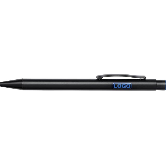 Aluminium ballpoint pen BLACK BEAUTY - black