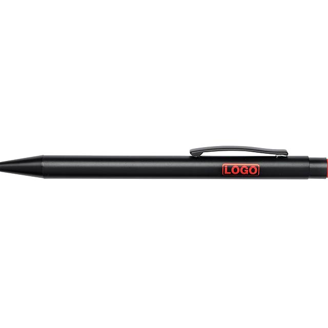 Aluminium ballpoint pen BLACK BEAUTY - black