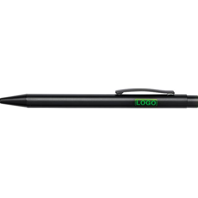 Aluminium ballpoint pen BLACK BEAUTY - black