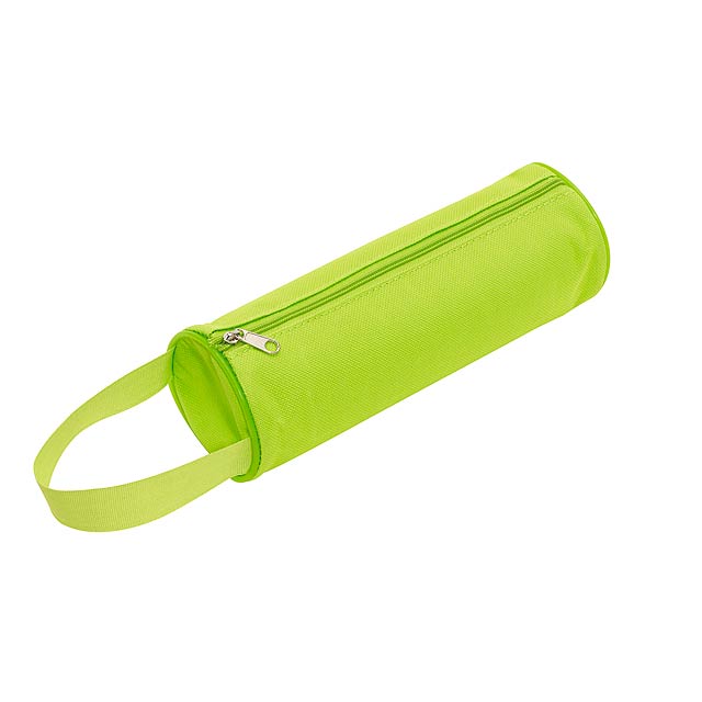 Round pencil case SCHOOL - lime