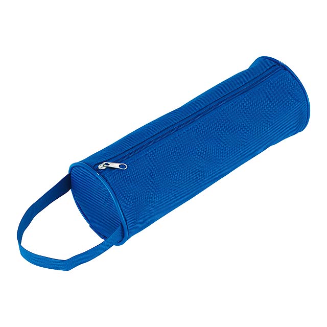 Round pencil case SCHOOL - blue