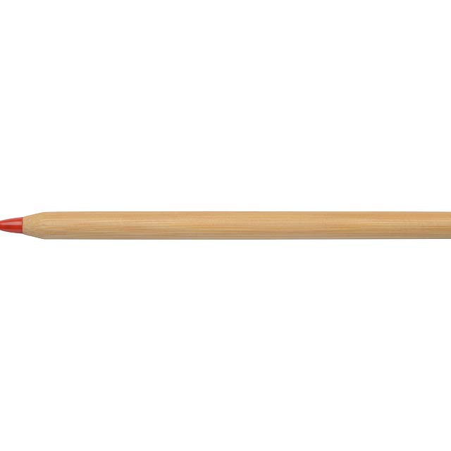 Bambusové kuličkové pero ESSENTIAL - červená