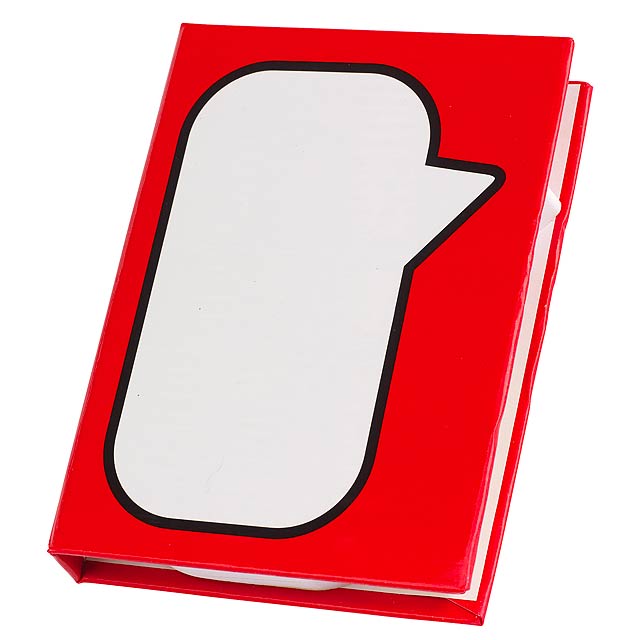 Memo box SPEECH BUBBLE - red