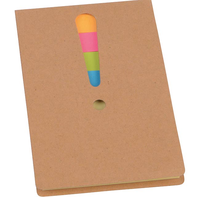 sticky notes X-MARK, nature - brown