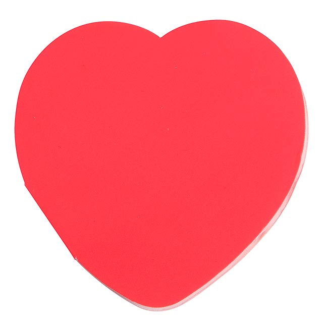 Samolepící lístky ve tvaru srdce IN LOVE - červená