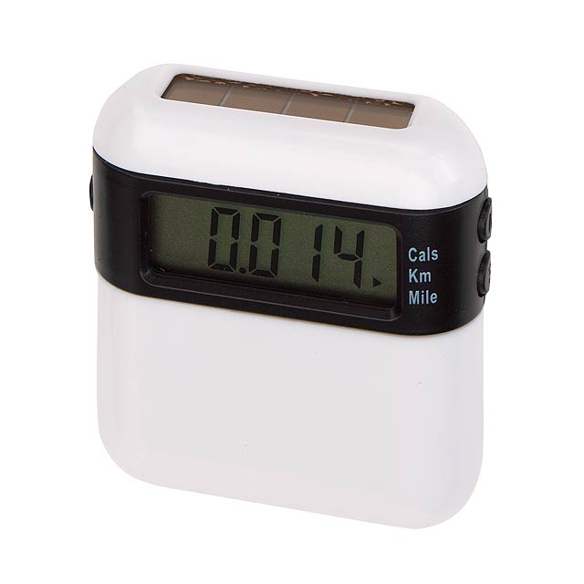 Solar pedometer SOLAR RUNNER - white