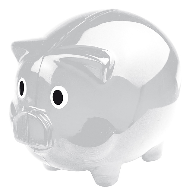 Transparent piggy bank - transparent