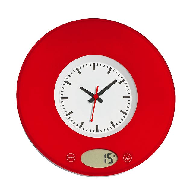 Kitchen scale TIME - red