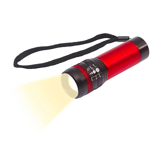 LED torch ZOOM - red