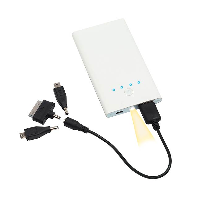 Portable charger MEGAWATT - white