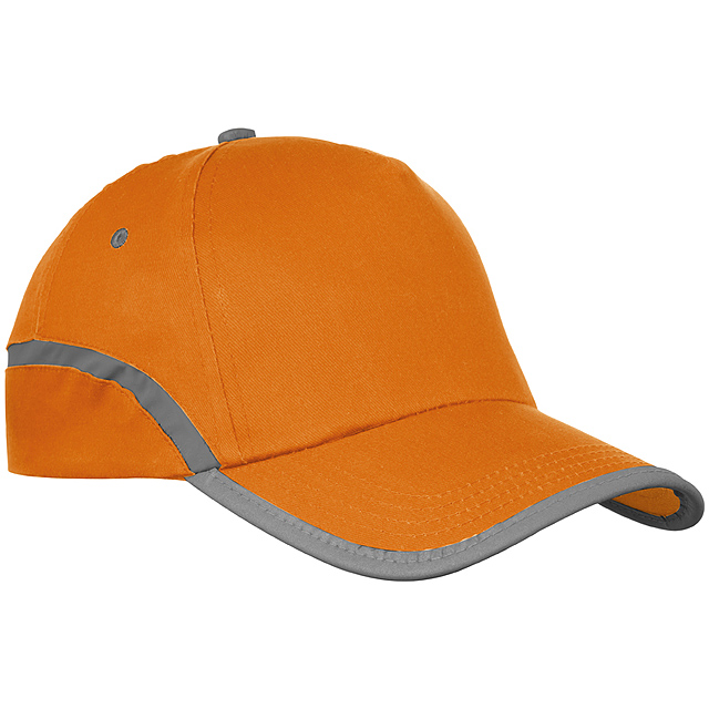 Bavlněná kšiltová čepice - oranžová