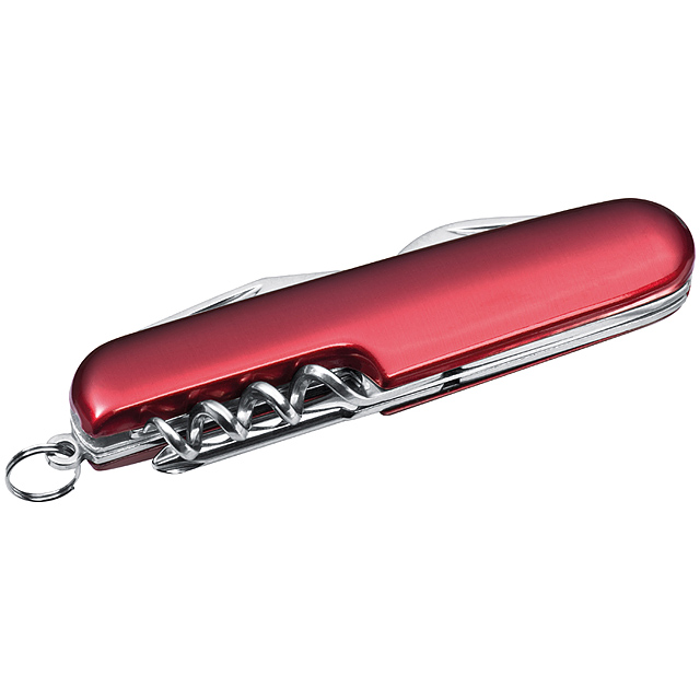 7-piece pocket knife - red