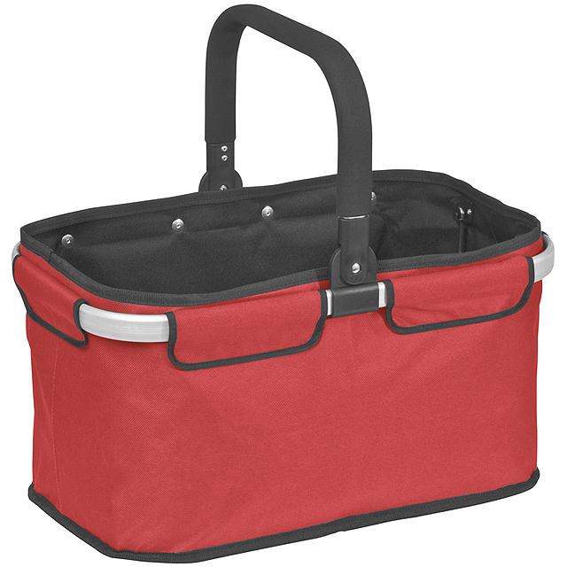 Luxury shopping basket - red