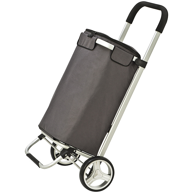 Foldable shopping trolley - black