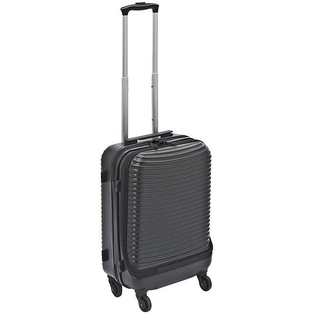 Trolley with hardcover front - black