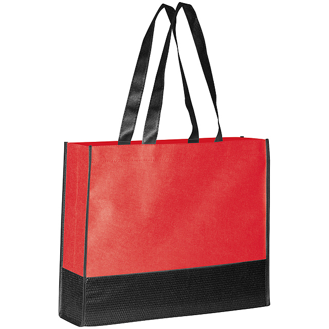 Non Woven Einkaufstasche 2-farbig - Rot