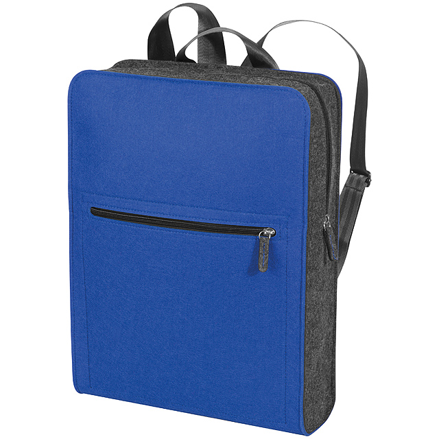 Farebný plstený batoh - modrá