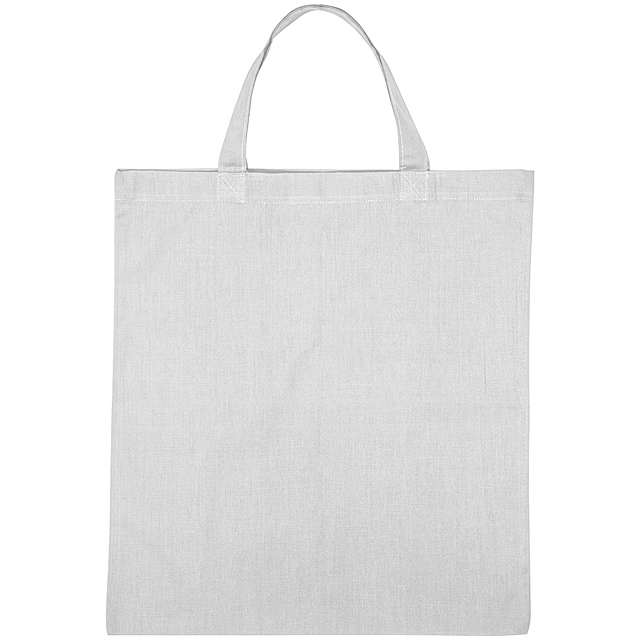 Farebná bavlnená nákupná taška - biela