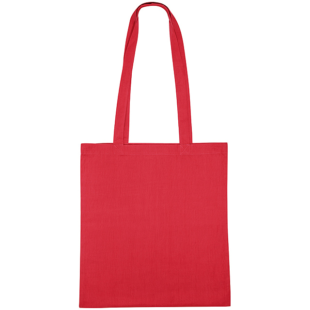 Farbige Baumwolltasche mit langen Henkeln - Rot